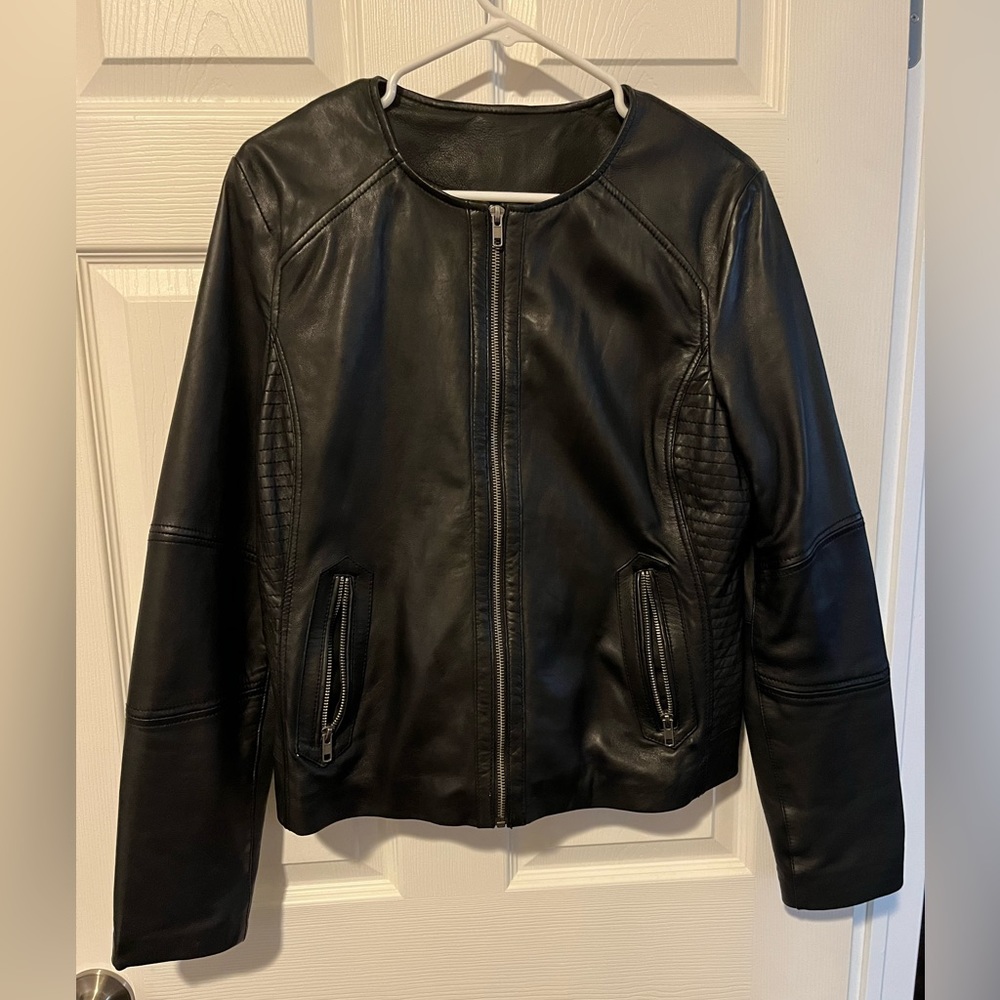 Leather Black Vine jacket size L